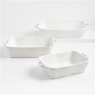 Marin White Bakers, Set of 3   Reviews | Crate & Barrel
