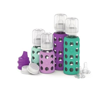 Lifefactory Bottle Starter Set 4Pk Lavender | Bottles | Baby Bunting AU