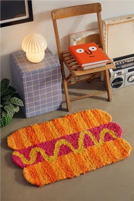 Shaped Hot Dog Rug | Urban Outfitters