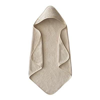 mushie Baby Hooded Towel | Organic Cotton (Fog)