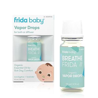 Frida Baby Breathefrida Vapor Bath Drops, Eucalyptus Essential Oil for Humidifier, Aromatherapy Oil Help Baby Breathe Easy