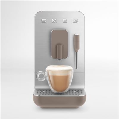Smeg Taupe Automatic Coffee and Espresso Machine with Milk Frother   Reviews | Crate & Barrel
