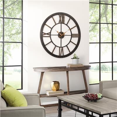 FirsTime & Co. Big Time Modern Roman Numeral Wall Clock