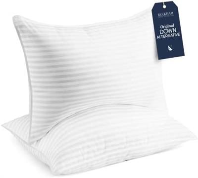 Amazon.com: Beckham Hotel Collection Bed Pillows King Size Set of 2 - Down Alternative Bedding Gel Cooling Big Pillow for Back, Stomach or Side Sleepe