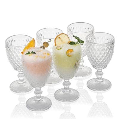 Argyle Iced Beverage Goblets set of 6 - 3.43 x 6.5 H