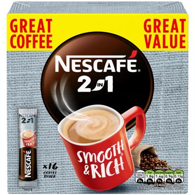 Nescafe Instant Coffee 2-in-1 Sachets 16pk | Coffee - B&M