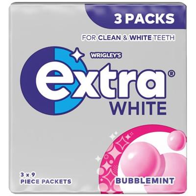 Wrigleys Extra Chewing Gum 3pk - White Bubblemint | Gum | B&M
