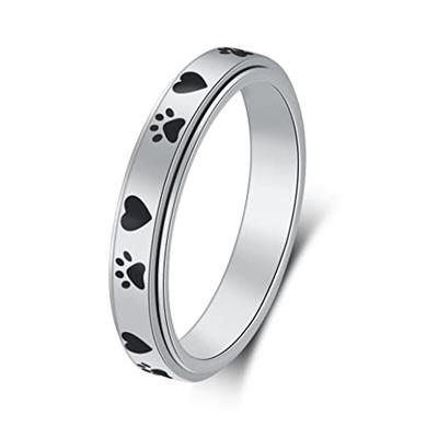 LuckyAmor Spinner Ring for Women Anxiety Relief, Non-Precious Metal, No Gemstone