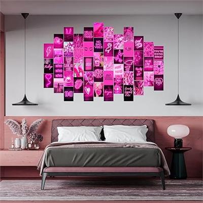 Amazon.com: WOONKIT Pink Wall Collage Kit, Pink Neon, Hot Pink Room Decor, Bedroom Decor for Teen Girls, Pink Room Decor Aesthetic, Pink Poster, Hot G