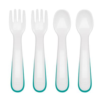 OXO Tot Plastic Fork & Spoon Multipack 4 Piece Set (Pack of 2)
