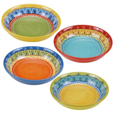 Certified International Valencia 9.25-inch Soup/Pasta Bowls (Set of 4) Assorted Designs