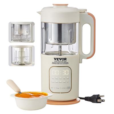 VEVOR Baby Food Maker,500W Baby Food Processor with 300 ml Glass Bowl,for Food,Fruit,etc