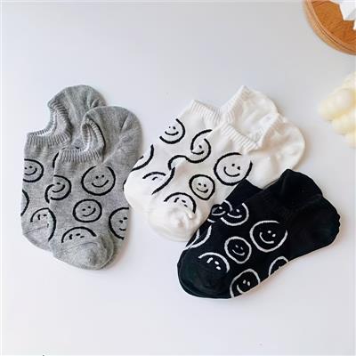 Smiling Print Socks Soft Lightweight Low Cut Ankle Socks - Temu United Kingdom