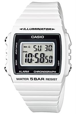 Casio Collection Standard Digital Resin Series Wrist Watch (Water Resistant to 5/10/20 ATM), White (5 ATM Water Resistant), Newest Model