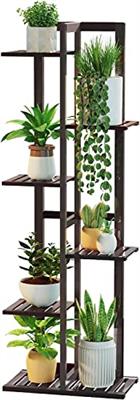 Plant Stands for Indoor Multiple, 6 Tier 7 Potted Plant Shelf, 47 Inch Tall Corner Plant Holder for Living Room, Bamboo Plant Display Rack Adjustable