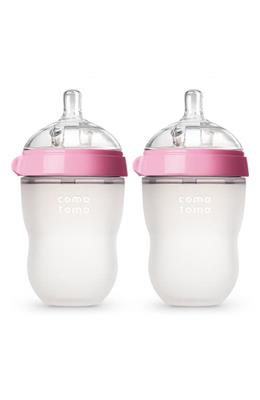 Comotomo Set of 2 Baby Bottles in Pink at Nordstrom