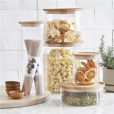 Hold Everything Stackable Glass Canister | Williams Sonoma