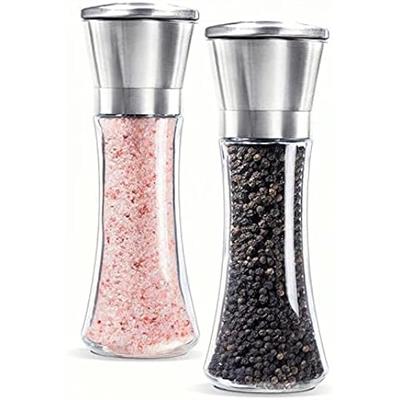 Amazon.com: Gorgeous Salt And Pepper Grinder Set - Refillable Stainless Steel Combo Shakers With Adjustable Coarse Mills - Enjoy Your Favorite Spices,