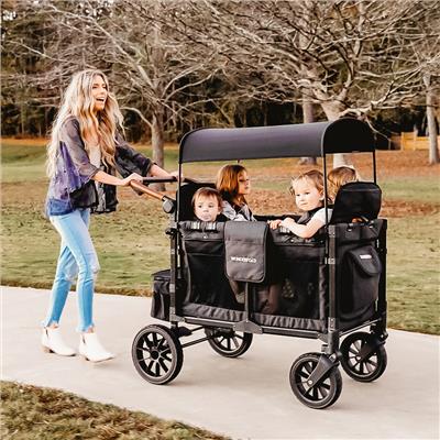 W4 Luxe Quad Stroller Wagon (4 Seater) l WonderFold
 – WONDERFOLD