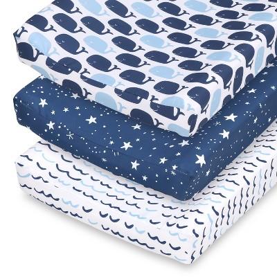 The Peanutshell Nautical Changing Pad Cover For Boys, 3-pack : Target
