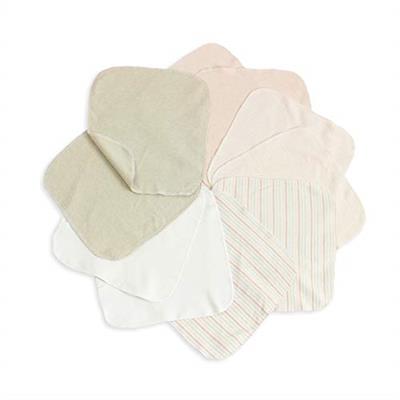 Reusable Colored Organics Baby Washcloths, Soft Absorbent Organic Cotton Washable Saliva Towel Face Wipes, Newborn Bath Face Towel, Natural Baby Wipes