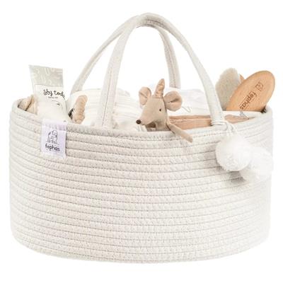 Rope Diaper Caddy - Off White