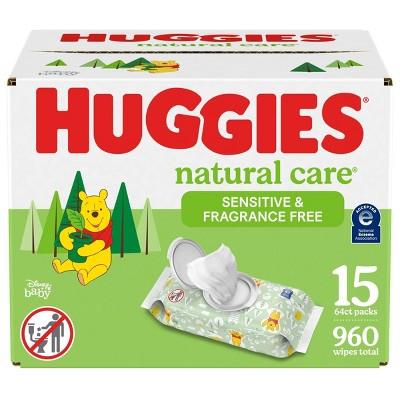 Huggies Natural Care Sensitive Unscented Baby Wipes - 960ct : Target