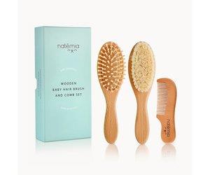 Wooden Baby Hair Brush and Comb Set