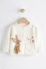 Buy Ecru White Embroidered Bunny Baby Knitted Cardigan (0mths-3yrs) from the Next UK online shop