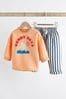 Buy Orange Sunny Days Baby Cosy Sweatshirt and Wide Leg Trousers 2 Piece Set from the Next UK online shop