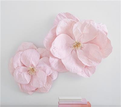 Jumbo Crepe Paper Flowers-set of 2 - Pink
