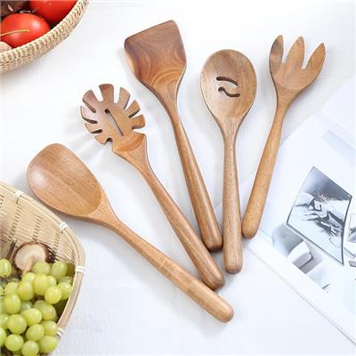 Amazon.com: Wooden Spoon for Cooking Utensils, Thick Round Handle Wood Kitchenware Tool Set, 12 Wooden Spoons for Utensil, Kitchen Serving Spatulas Co