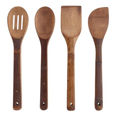 Carbonized Bamboo Essential Cooking Utensils 4 Pack - World Market