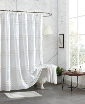 DKNY Chenille Stripe Shower Curtain, 72 x 72 - Macys