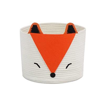 T&T Homewares Orange Fox Storage Basket - Medium, Multipurpose for Baby Diapers, Laundry, Kids Room, Dog/Cat Toys - Ideal for Woodland Nursery Decor &