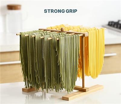 Amazon.com: 8SOM Bamboo Pasta Drying Rack with Transfer Wand and 12 Bars, Easy to Transfer for Drying Pasta and Cooking, Special Suspension Design for