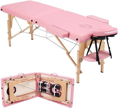 Yaheetech Multi-functional Massage Bed Beauty Couch Portable Spa Table with Adjustable Wooden Legs 2 Sections Pink : Amazon.co.uk: Health & Personal C