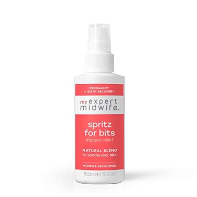 My Expert Midwife Spritz for Bits, 150ml Pregnancy & Postpartum Relief Spray to Ease Perineal Discomfort, Hospital Bag Maternity Essential, Natural Fo