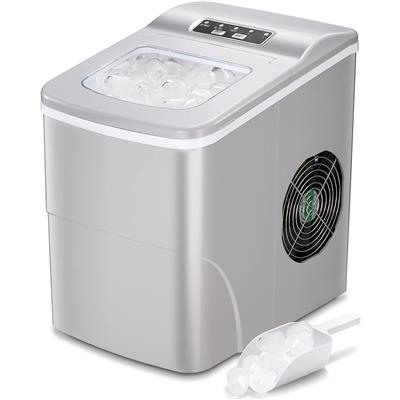 Countertop Ice Maker Machine, Ice Cube Ready in 6-8 Mins with Ice Scoop and Basket