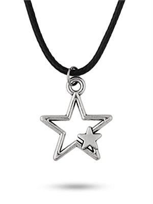 Sacina Gothic Star Necklace, Star Necklace Y2k, Zinc Alloy Star Pendant, Gothic Necklace,Boho Necklace, Christmas New Year Jewelry Gift For Women