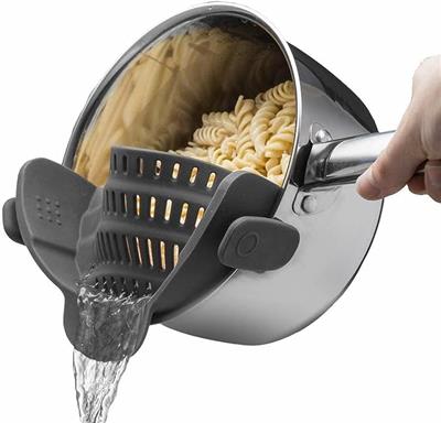 Amazon.com: Kitchen Gizmo Snap N Strain Pot Strainer and Pasta Strainer - Adjustable Silicone Clip On Strainer for Pots, Pans, and Bowls - Kitchen Col