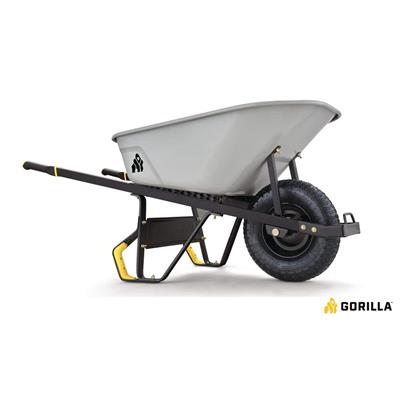 Gorilla 6 cu. ft. PRO Steel Wheelbarrow GSXD-6 - The Home Depot