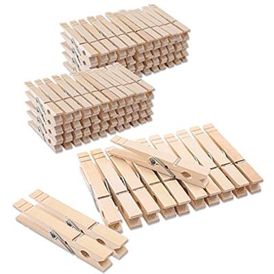 Clothes Pins Wood for Hanging Clothes,3.5 Inch【100pcs】 Heavy Duty Wooden Clothespins,Clothes Pins for Craft,Wooden Clips for Pictures. | Rust Resistan