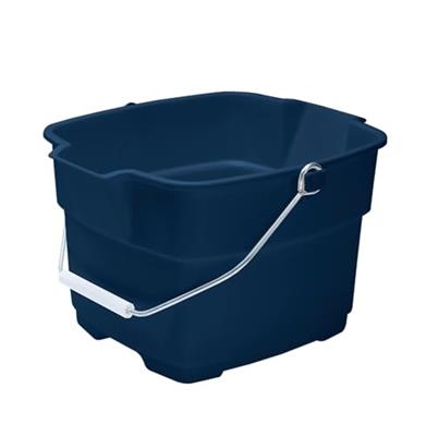 Rubbermaid Roughneck Square Bucket, 15-Quart, Blue, Sturdy Pail Bucket Organizer Household Cleaning Supplies Projects Mopping Storage Comfortable Dura