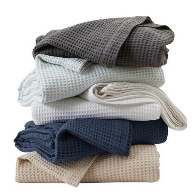 Cotton Super Soft All-season Waffle Weave Knit Blanket - Great Bay Home : Target