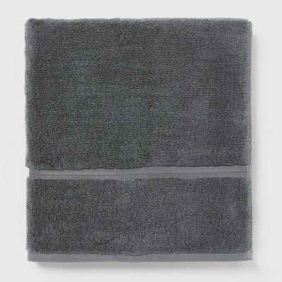 Oversized Spa Plush Bath Towel Dark Gray - Threshold™ : Target