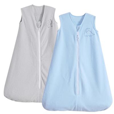 PHF Soft Micro-Fleece Baby Sleep Sack, 0-6 Months Warm Baby Wearable Blanket, 2-Way Zipper Sleeping