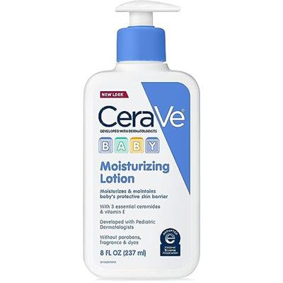 CeraVe Baby Lotion | Gentle Baby Skin Care with Ceramides, Niacinamide & Vitamin E | Fragrance, Paraben, Dye & Phthalates Free | Lightweight Baby Mois