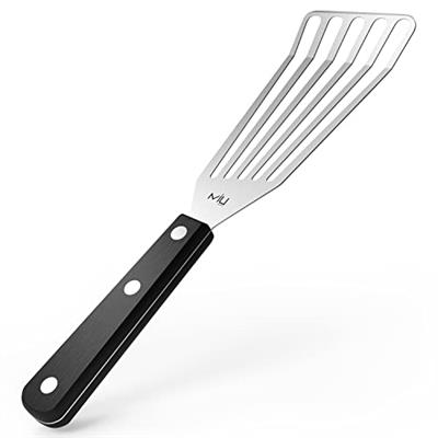 MIU Fish Spatula Stainless Steel, Flexible, Polished Metal, Corrosion Resistant, Kitchen Slotted Turner [Upgraded Version]