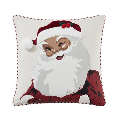 My Texas House Jolly Santa 20 x 20 Red/White Reversible Decorative Pillow Cover - Walmart.com